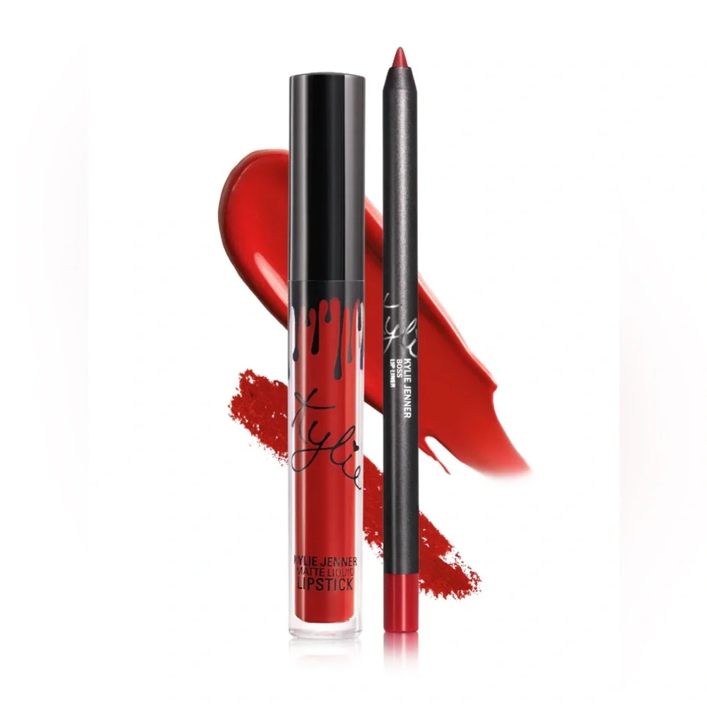 KYLIE JENNER MATTE LIQUID LIPSTICK & LIP LINER - BOSS (NEW)